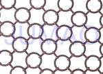 Bronze Hotel Metal Ring Curtain Antique Copper Space Partition With 22 Mm Rings
