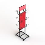 2 Sides Motorcycle Helmet POP Display Rack For Motor Shop