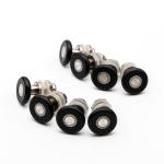 23 / 25 / 27mm Diameter Shower Door Parts Rollers , Shower Screen Rollers Black