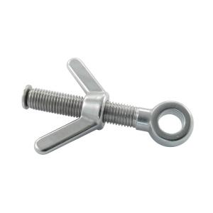 Quality Zinc Plated Stainless Steel Eye Bolt 180mm Length With Butterfly Nut wholesale