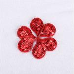 Sparkling Red Padded Hearts Embellishments Applique Crafts For Engagement