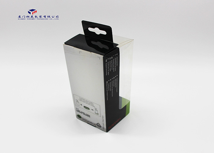 Safe PET Materials Reusable Custom Plastic Box Packaging Clear Window 18.7cm Height