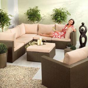 Quality 7pcs hairy round rattan sofas wholesale