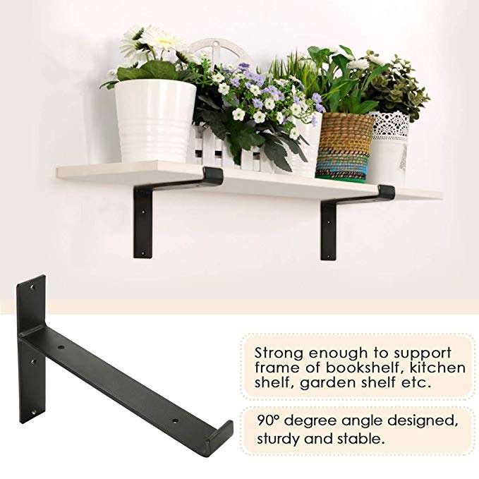 Scaffold Board Vintage T Lip Brackets with Included Hardware and Rear Stem 6''/ 15cm
