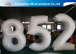 Quality European Standard White PVC Inflatable Advertising Number Display Figure Balloon wholesale