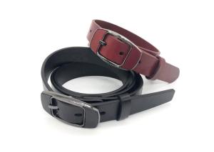 Quality 1-1/8“ Width Ladies Leather Waist Belt For Dresses And Buckle With Leather Inlaid wholesale