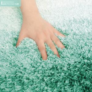 Quality BSCI Shiny Green Shaggy Microfiber Tufted Bath Rug Runner wholesale