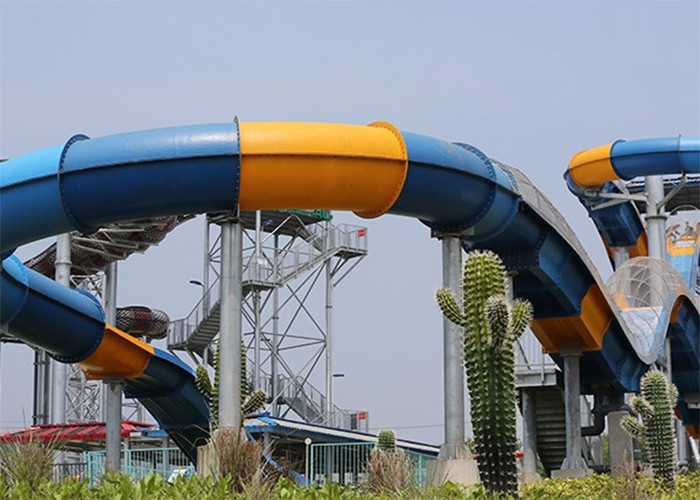 Fiberglass FRP Boomerang Indoor Water Park Slide For Children Adults