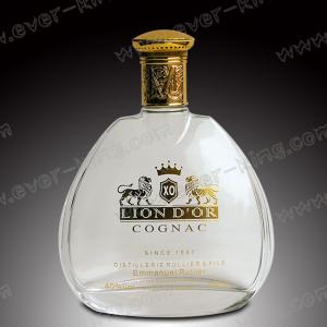 Quality TUV Cork Sealing 500 750ml Cognac Glass Bottle wholesale