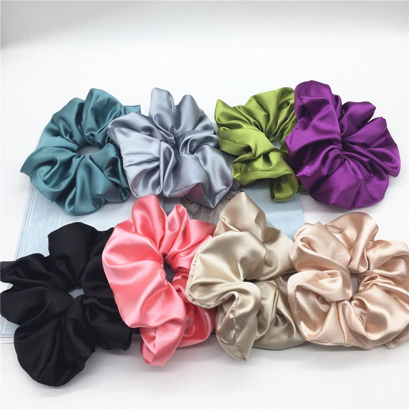 XXL Oversized Hair Scrunchies Elastic Oversize Scrunchies Large Silk Satin 19cm