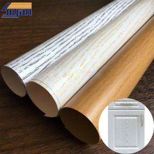 Quality Hot Stamping High Gloss PVC Film For Cabinet Door Lamination , 1260-1400mm Width wholesale