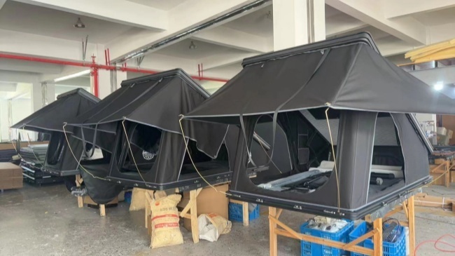 RTT Jeep SUV Automatic Roof Top Tent Hard Shell Car Tent Polyester Cotton