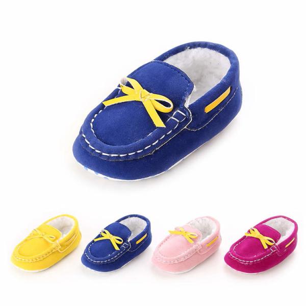 Wholesale fashion Faux suede Moccasins 0-2 years boy and girl prewalker baby