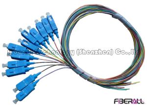 China 12 Colors Pigtail Fiber Optic Cable Set , SC Pigtail Single Mode High Return Loss on sale