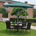 Metal Rattan Garden Furnitures Patio Sets Dining Chair Table 80cm