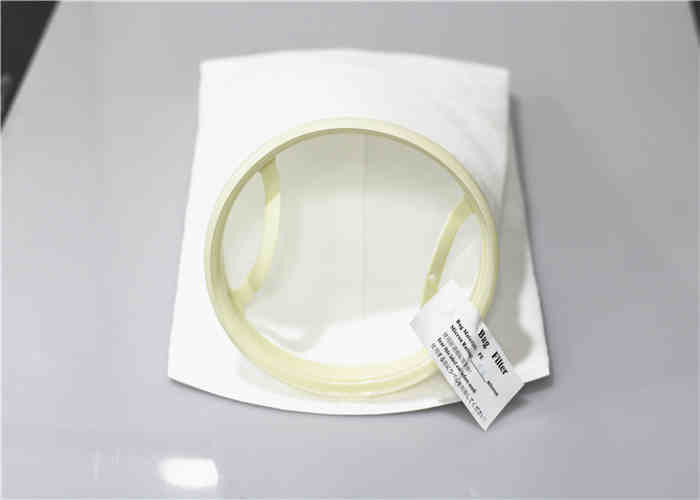 Oil 200 Micron Filter Bag , Industrial Filter Socks Polyester Material White Color