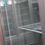 Glass Door Stainless Steel Freezers Double Temperature 220V
