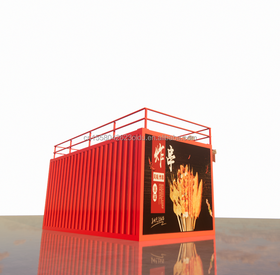 20ft Wooden Studio Flat Package Container Mobile Bar for Wall 50/75/100mm Wave Sandwich Panel and Convenient Transport
