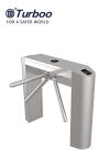 24V 50W Tripod Turnstile Gate Waist Height 304 Stainless Steel Access Control