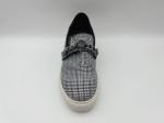 Comfortable Platform Womens Leisure Shoes Soft Mix Textile Fabric Black / White