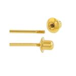 5MM 18k Gold Plated Flower Baby Earrings Perfect Gift for Kids in 925 Sterling