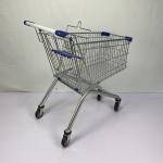 Regular European Shopping Trolley 125L Steel Supermarket Shopping Cart 110Kg