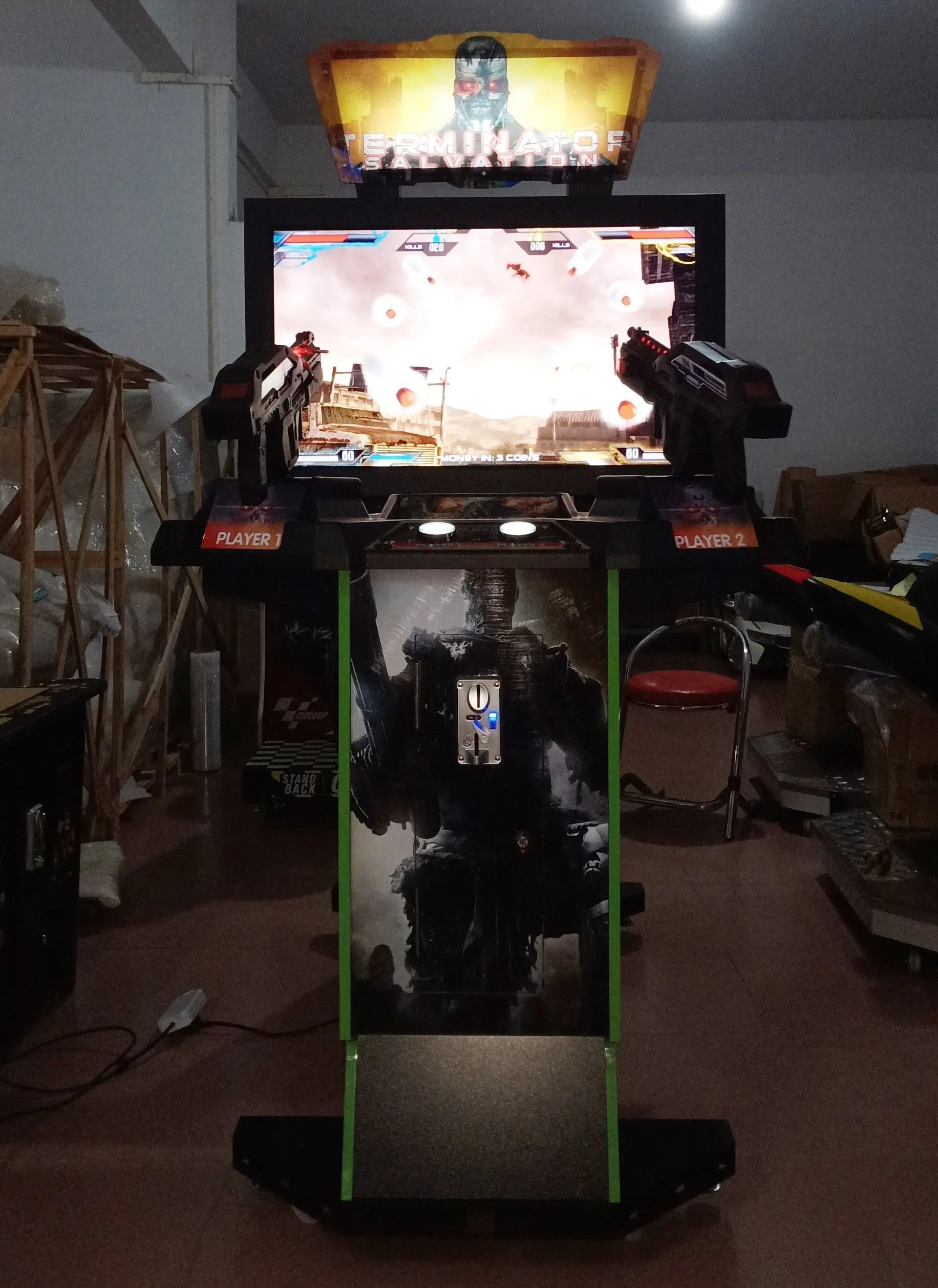 42'' LCD Erminator Salvation Shooting Gun Game Machine Exciting Arcade Video Gun Shooting Games