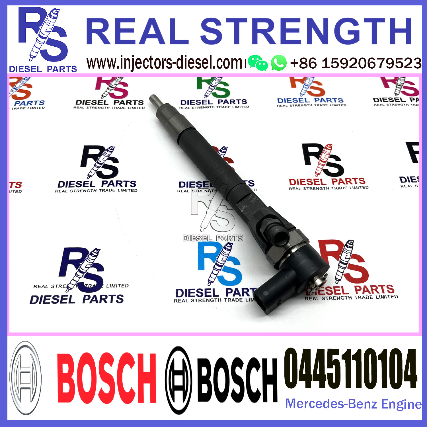 Diesel Fuel Common Rail Injector 0445110104 0986435069 For Mercedes-Benz 4CDI Engine