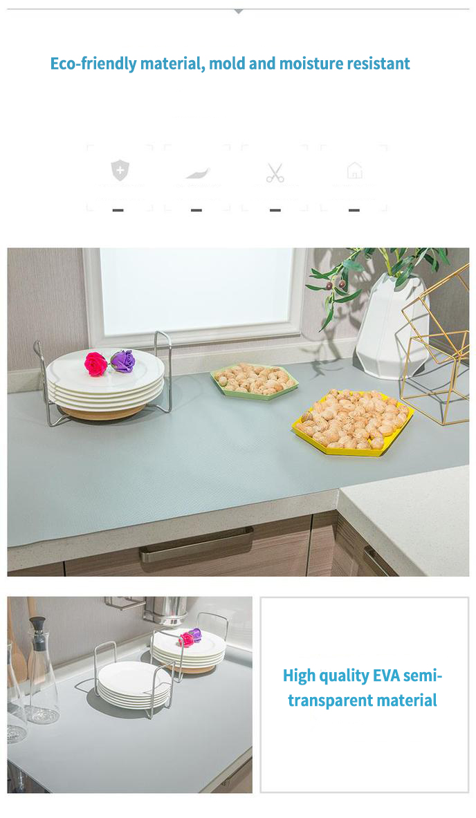Contemporary Flat Dots Reusable Shelf Liner for Cabinet Mat and Drawer Anti-slip Design