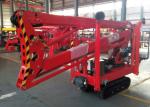 Wired Remote Control Hydraulic Boom Lift , High Strength Steel Articulating Boom