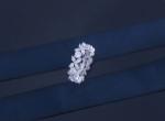 Crystal Flower Cubic Zirconia CZ Eternity Band Sterling Silver ODM