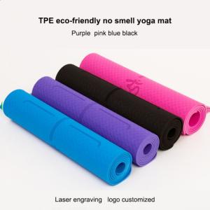 Quality Anti Slip Surface TPE Foldable Yoga Mat , 4mm / 6mm Yoga Mat Premium Non slip wholesale