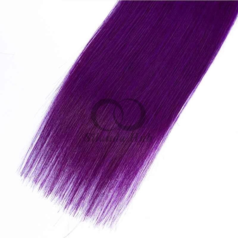 #T1B/Purple Straight Remy Human Hair Bundles Sew In Weave Bundles Brazilian Bundle Deals