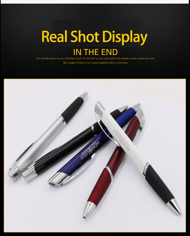Business Style Triangular Barrel Ballpoint Pen Muti-color Metal Press Ball Pen