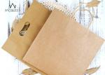 Brown Takeaway Paper Bags With Hang Hole / Handle Eco Friendly