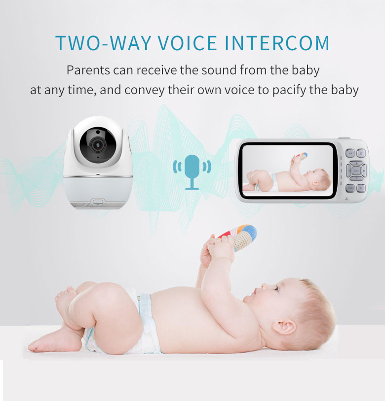 Built In Speaker 5 Inch Wireless Home Video Cameras 2g2p Baby Monitor