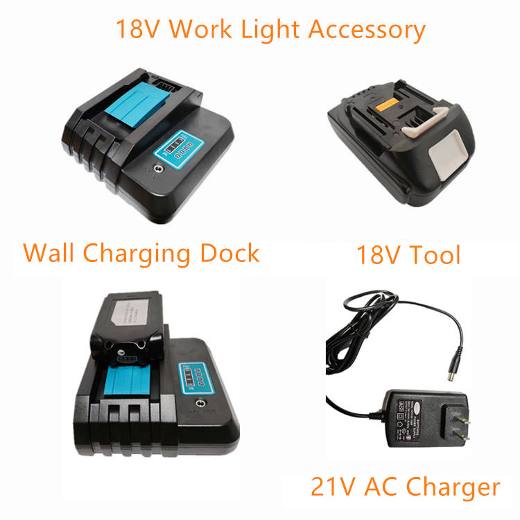 Hybrid Makita 18V / 240V Portable COB LED Flood Tool Work Light