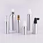 Silver Blue Aluminum Cosmetic Bottles Trigger Spray 0.6mm Thick ISO9001