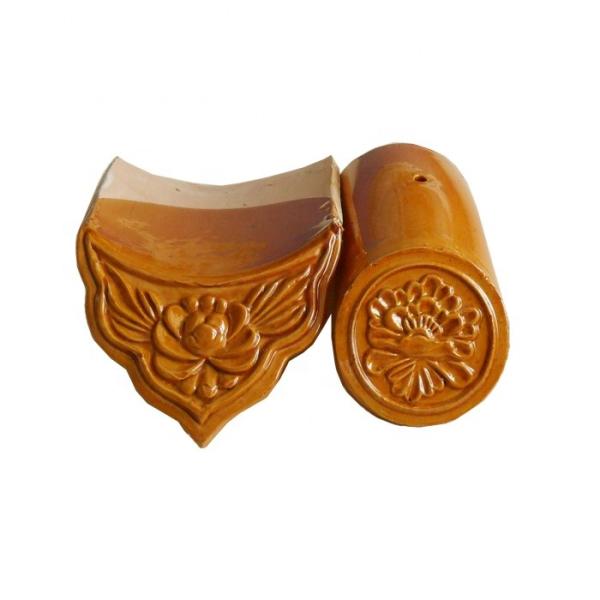 Cheap Asian garden kiosk glazed roof tiles for sale