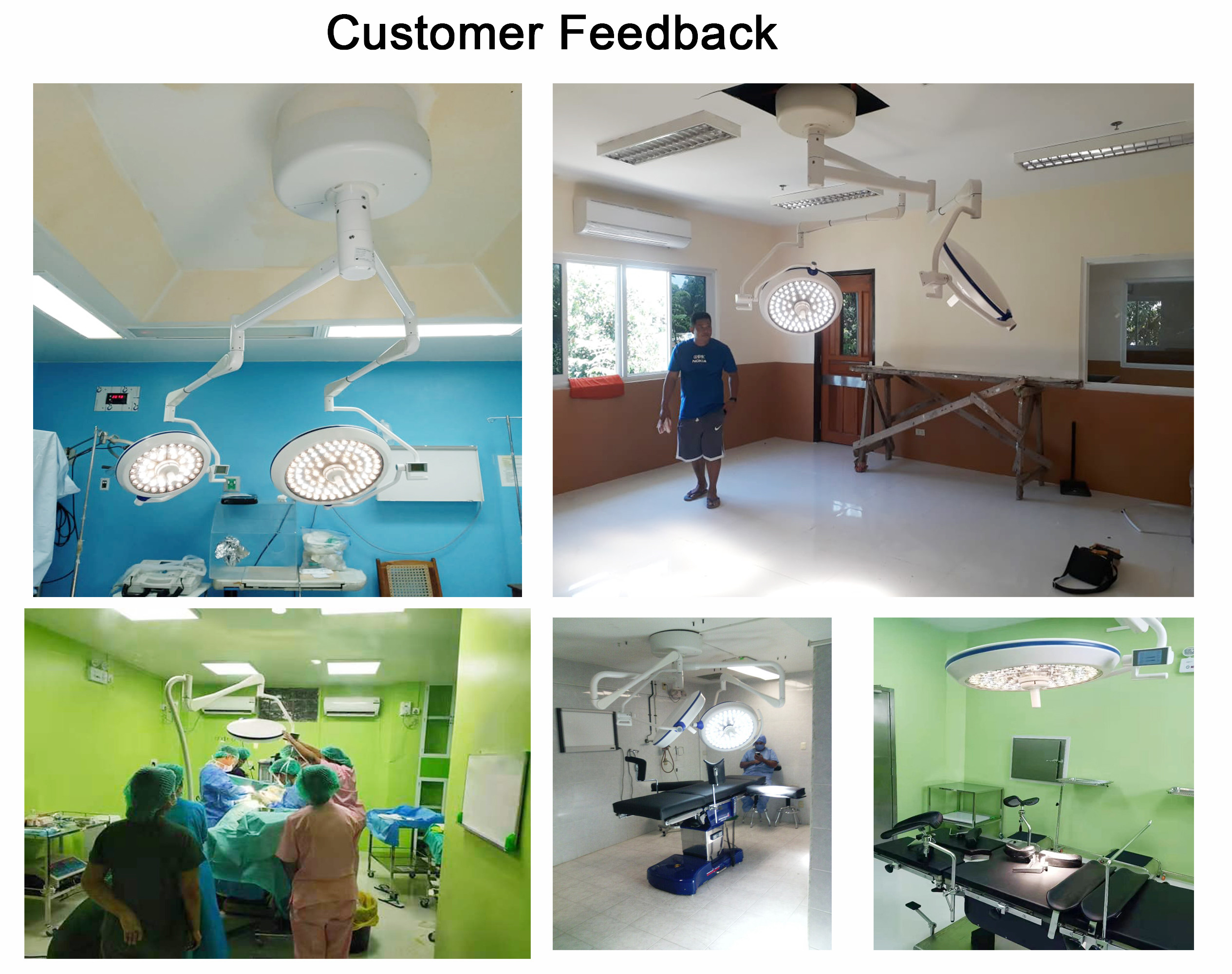 New V Series ICU Medical Instrument LED Surgery Operation Lamp Ceiling Type 500mm