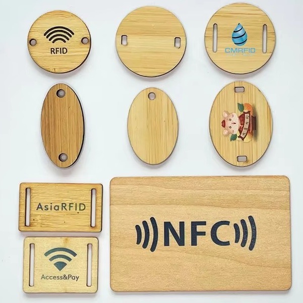 Customized Smart RFID Access Control Key Tags Wooden/Plasyic/Epoxy NFC Key Tags