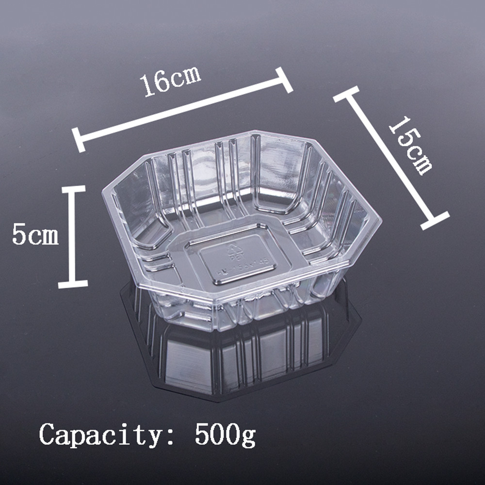 Food Grade PET 15*16*5cm 500g Disposable Fruit Tray