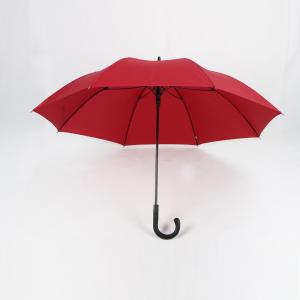 Quality Windproof Red Pongee Fabric Umbrella , Strong Umbrella Wind Resistant Durable wholesale