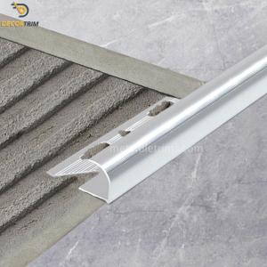 Quality 1mm Thickness Metal Quarter Aluminium Tile Trim Rounded Reveal Surface wholesale