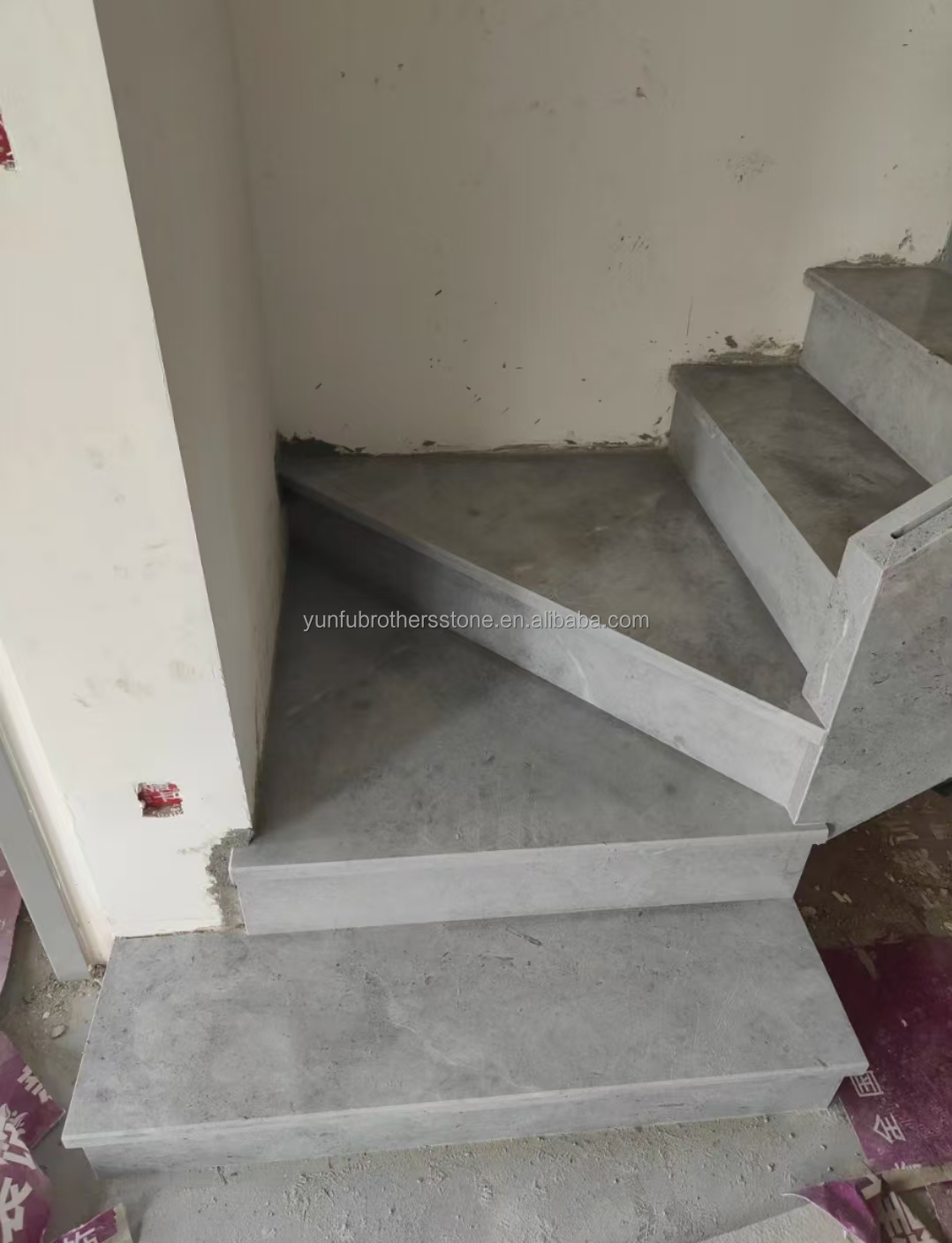 ODM OEM Polished Moonlight Gray Marble Stone Flooring Stairs for Hotel within Yunfu