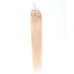 Micro Ring Loop Brazilian Clip In Weave Human Hair Blonde 613 Color Silky