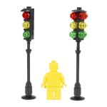 City accessories compatible with legoingly road street lamp traffic light