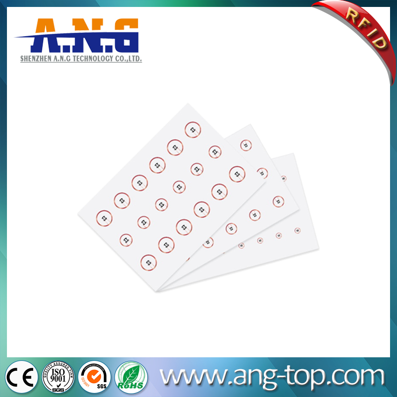 Round 125 Khz Dry Rfid Inlay Copper Antenna 0.35-0.60MM Thickness For LF Tag​