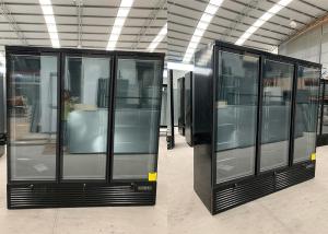Quality Upright Triple Glass Door Freezer Merchandiser In Matt Black wholesale