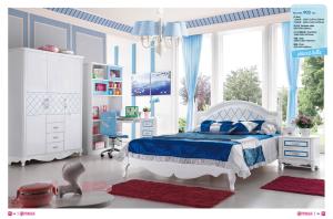 Quality children glossy painted bed room set furniture,#902 wholesale